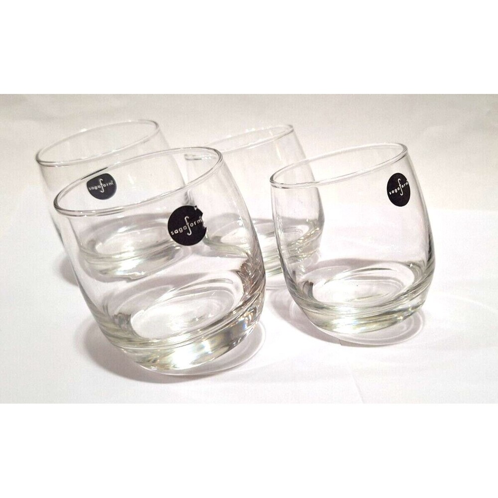 Set of 4 Sagaform Rocking Whiskey Tumbler & Drink Weird Barware Man Cave